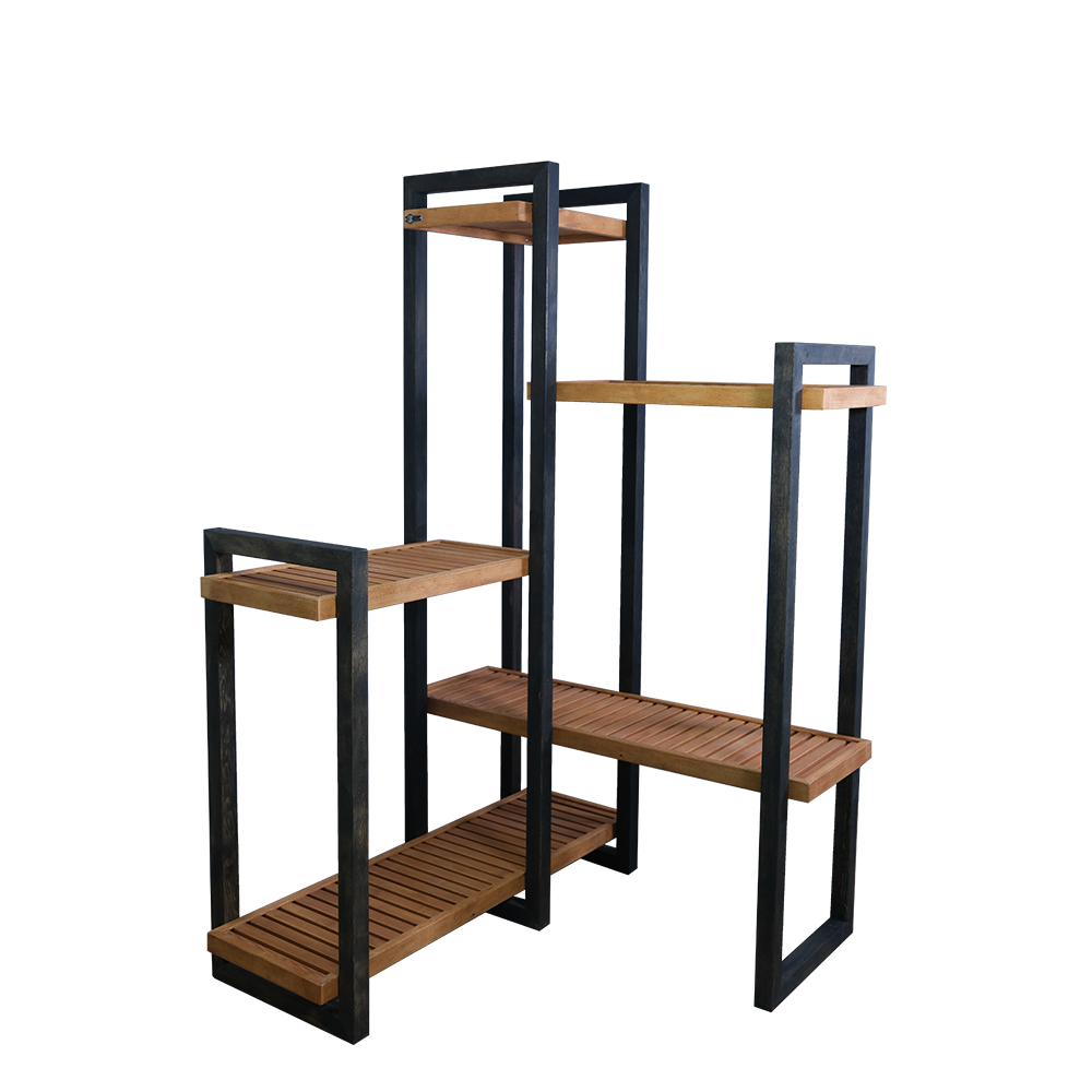 Großes dekoratives Eckregal, Bücherregal, Blumenkasten und Mehrzweckregal von Saxony