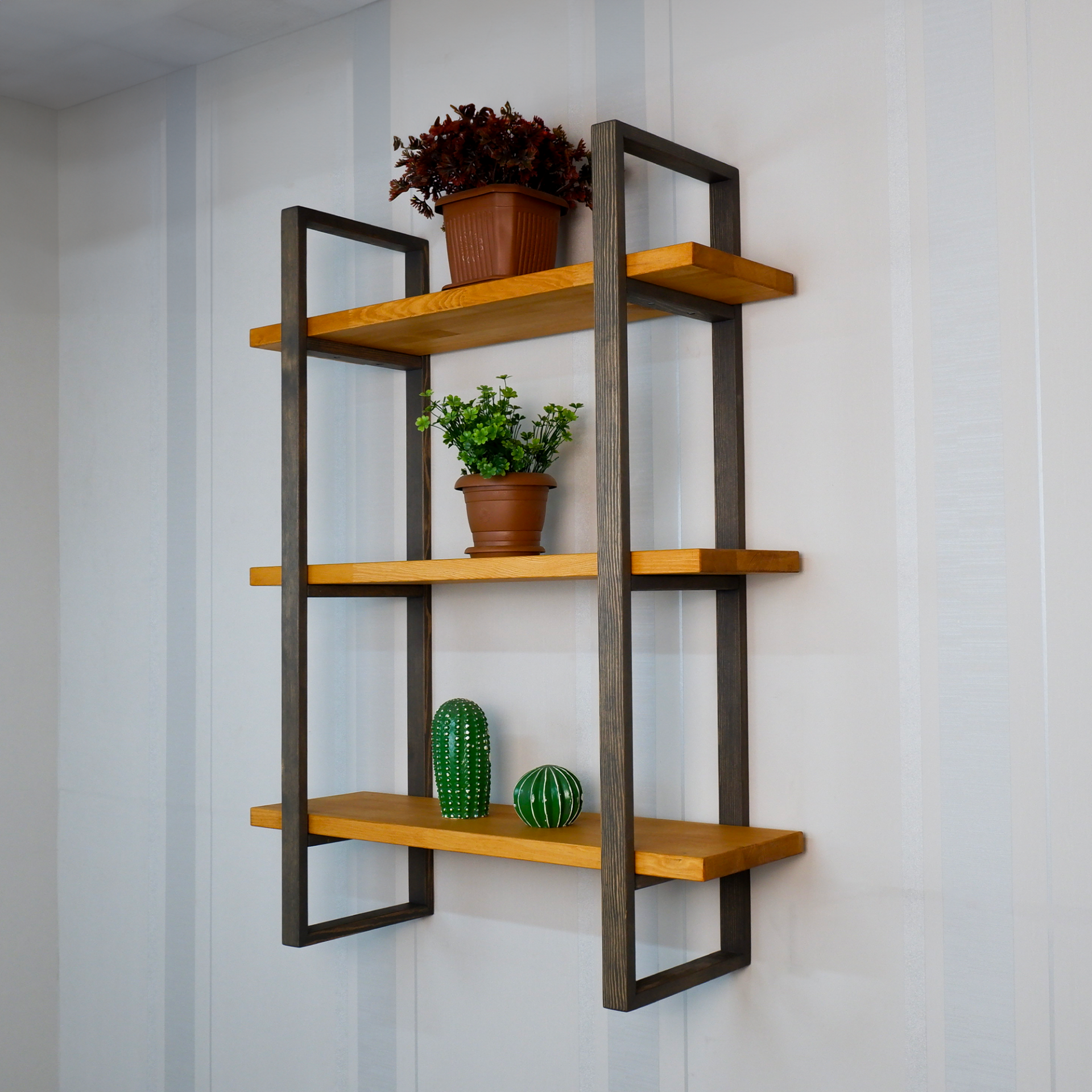 Bristol 3 Katlı Dekoratif Duvar Rafları,Çok Amaçlı 3 Katlı Duvar Rafları